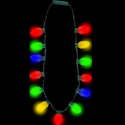 Light Up Christmas Bulb Necklace