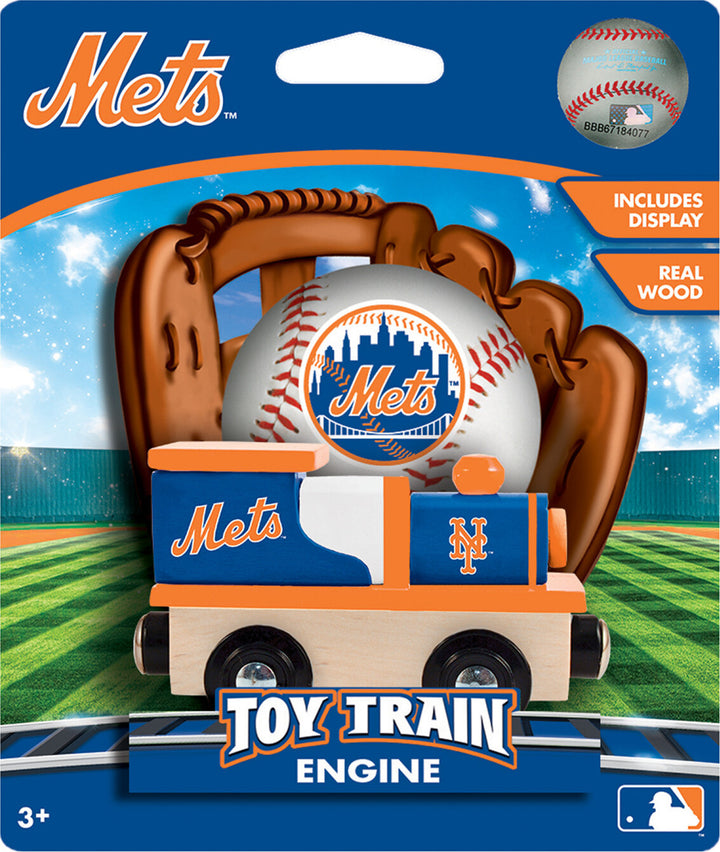 New York Mets MLB Wood Train Engine