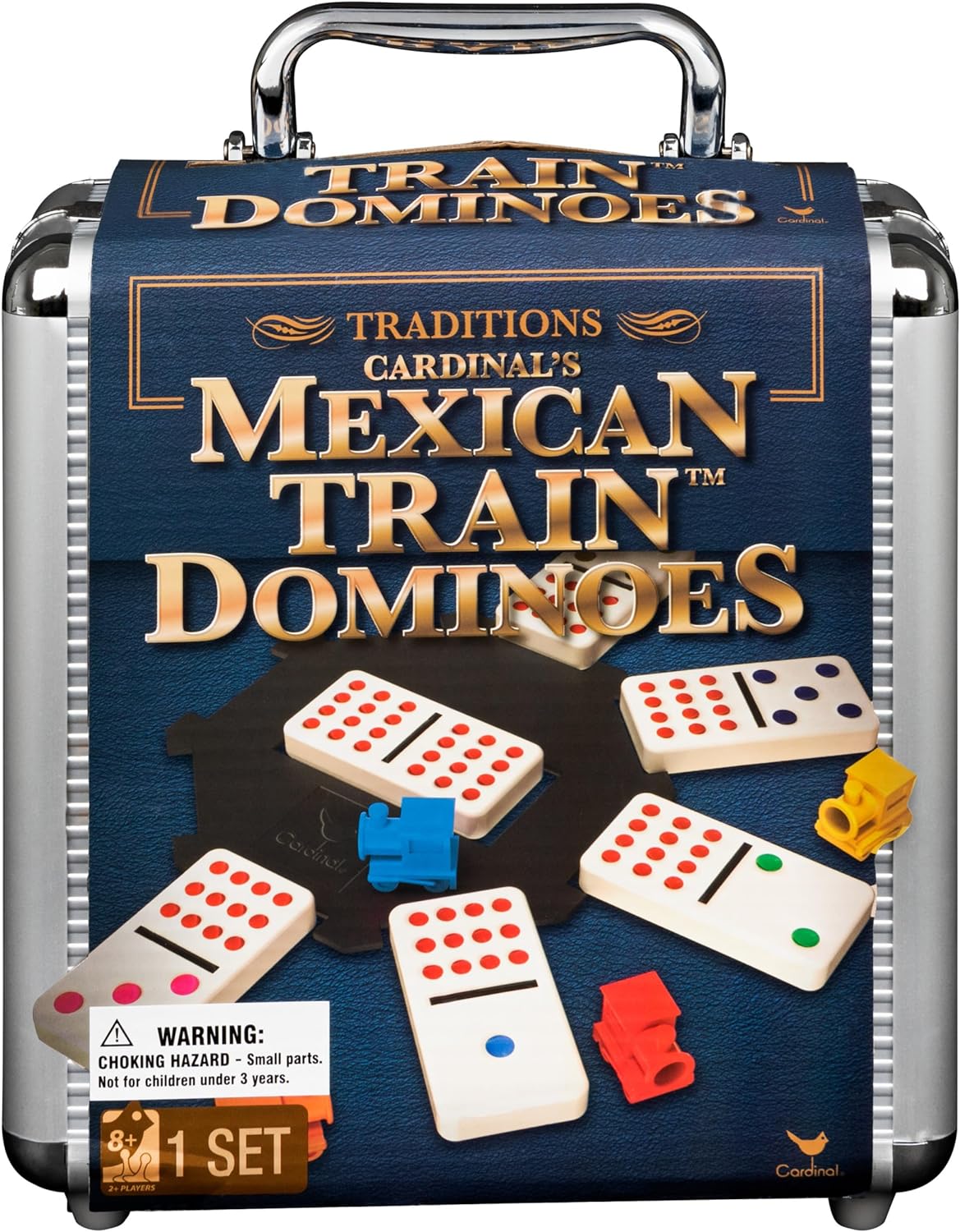 Mexican Train Dominoes In Aluminum Carry Case – Stevenson's Toys