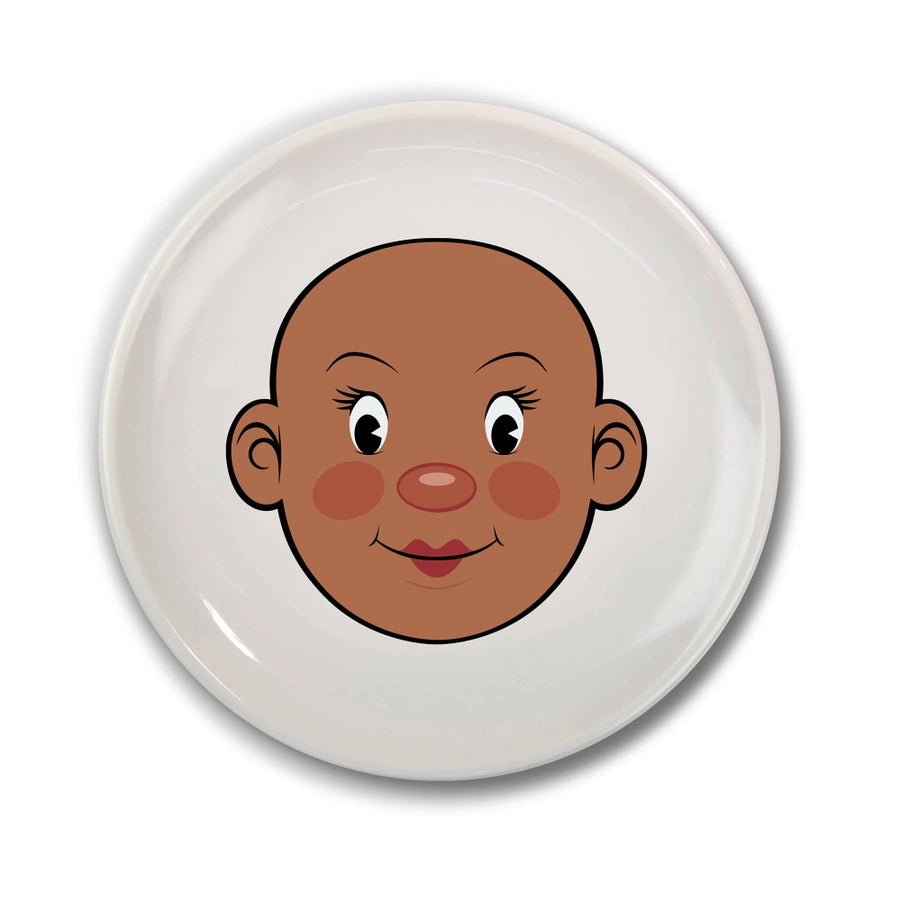 Ms Food Face Plate Brown