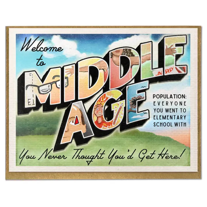 Welcome To Middle Age Card