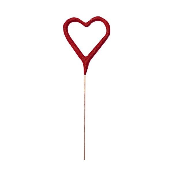 MINI 4" Red Heart Sparkler (inc. 1)