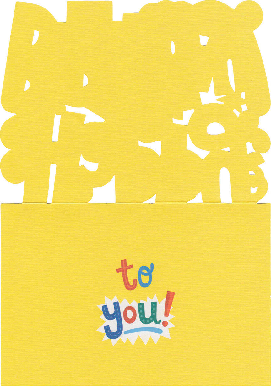 Happy Birthday Letters Die-Cut Card