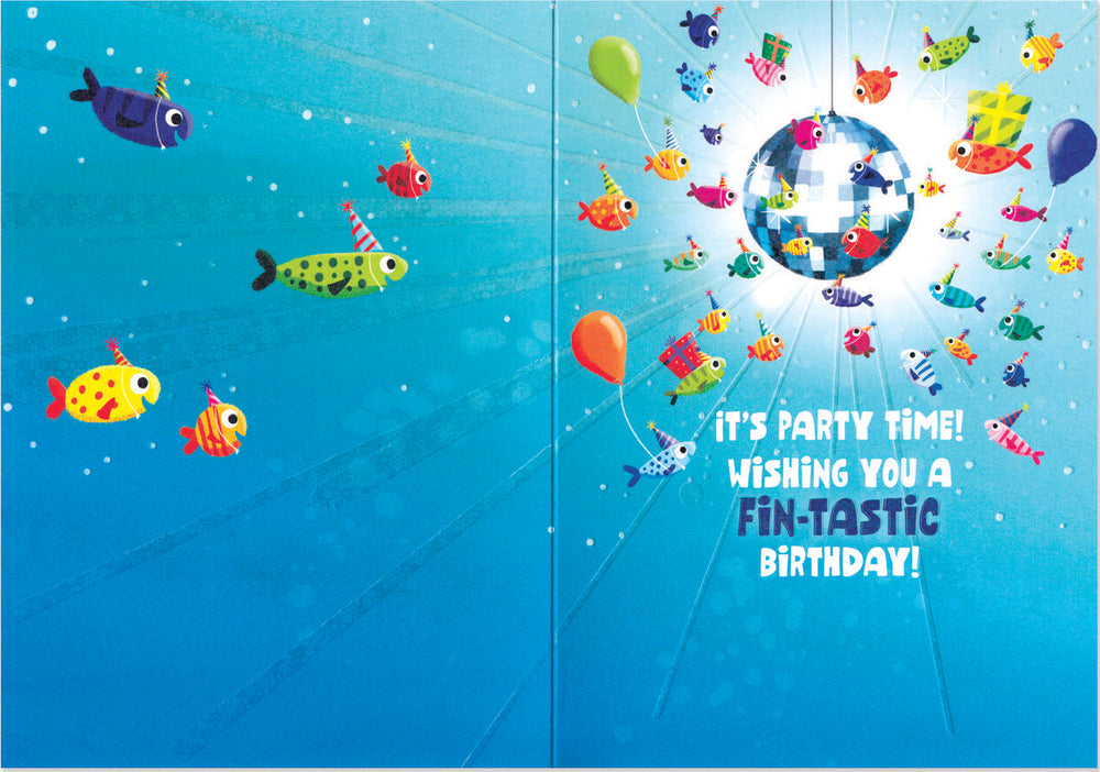 Fish Party Foil Card