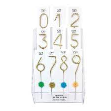 8" Golden Number 6 Sparkler