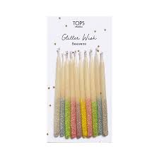 Glitter Wish Candle Multicolor Pastel 10 Pack