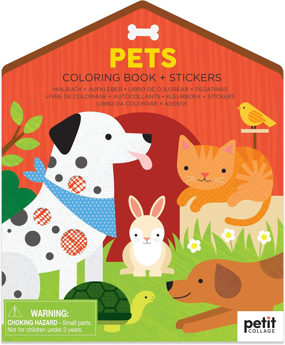 Coloring Book with Stickers Pets