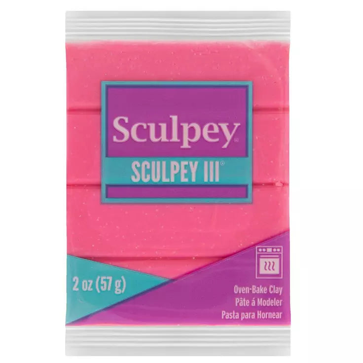 Sculpey III Pink Glitter 2oz