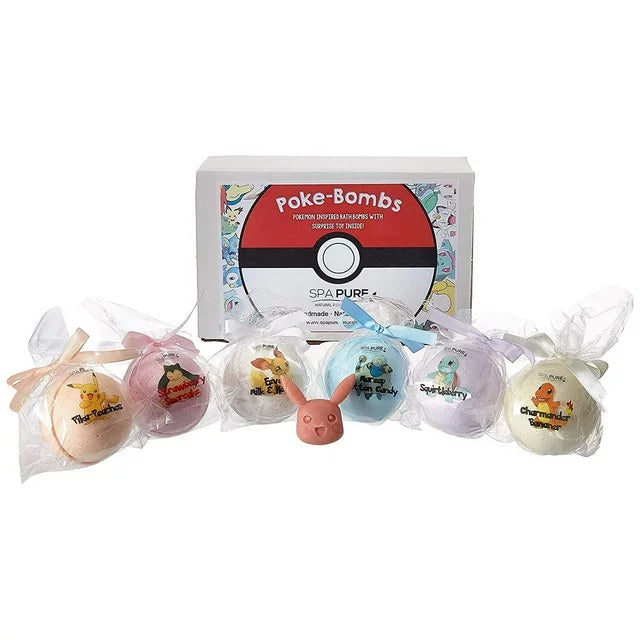6 Pokemon Bath Bomb Gift Set