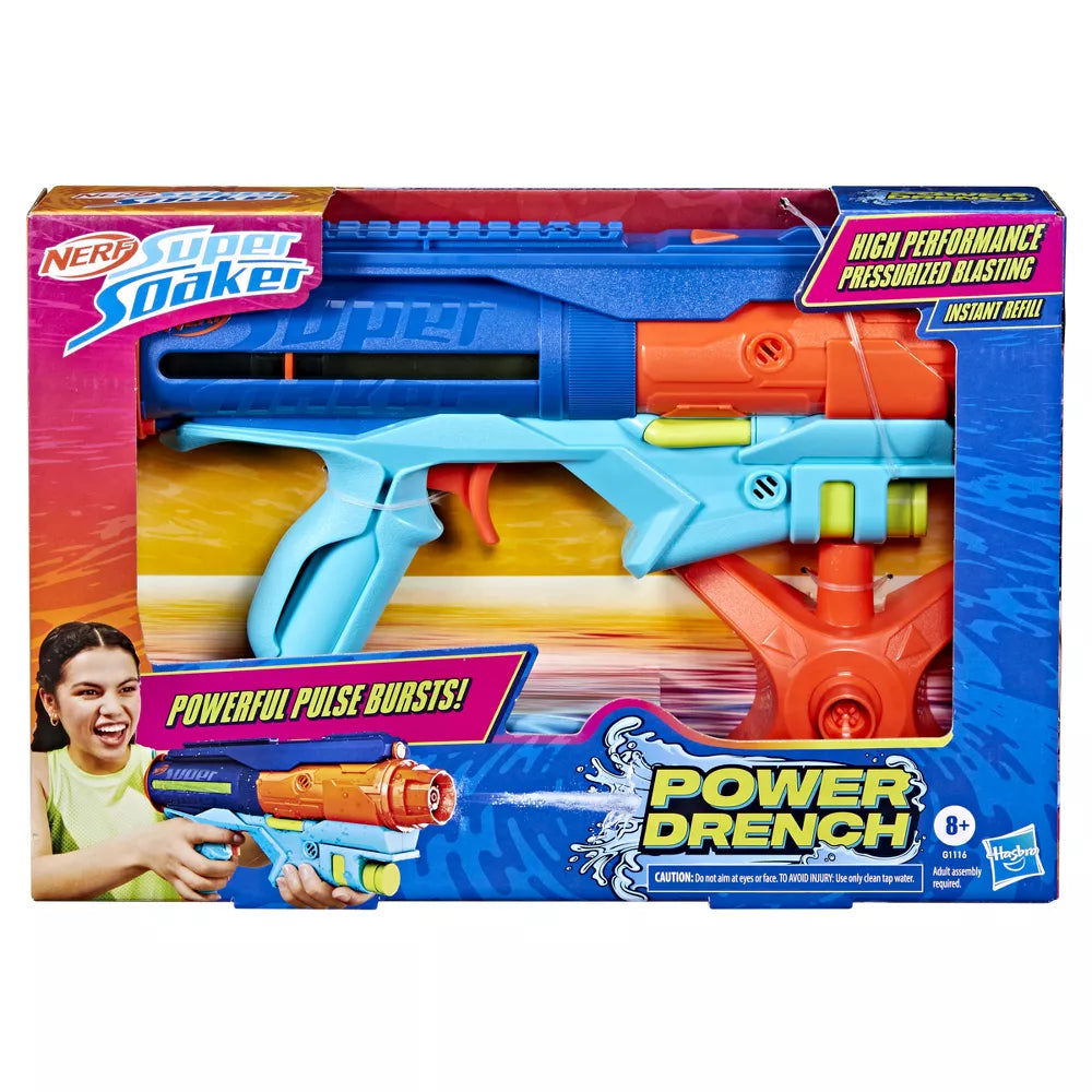 Lanzador De Agua Nerf Super Soaker Barrage – Exclusivo Con 3 Modos De Disparo Y Alcance De 11,5 M