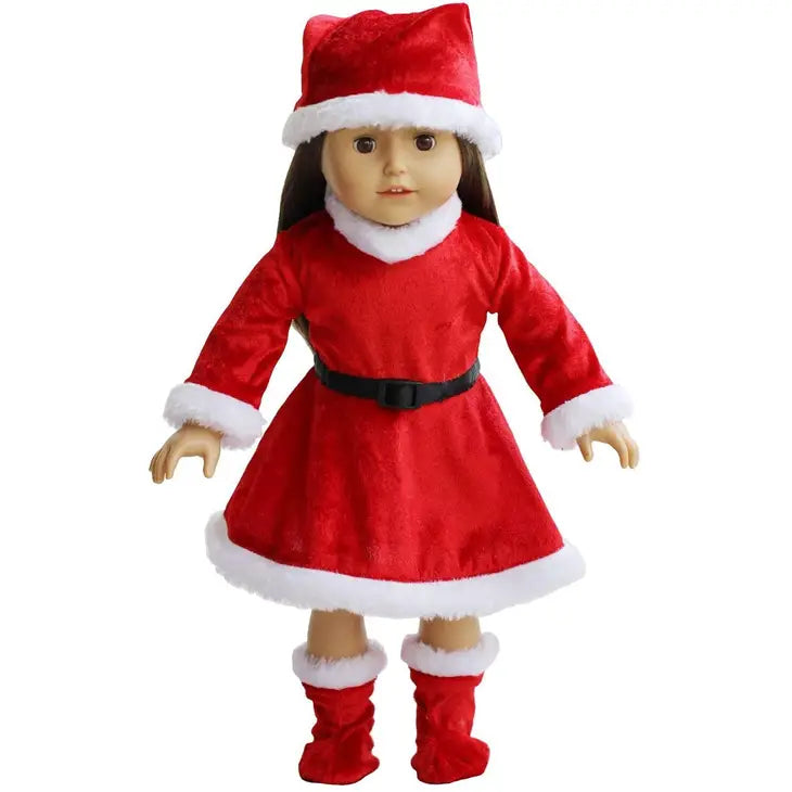 Santa Dress Doll Clothes 18In