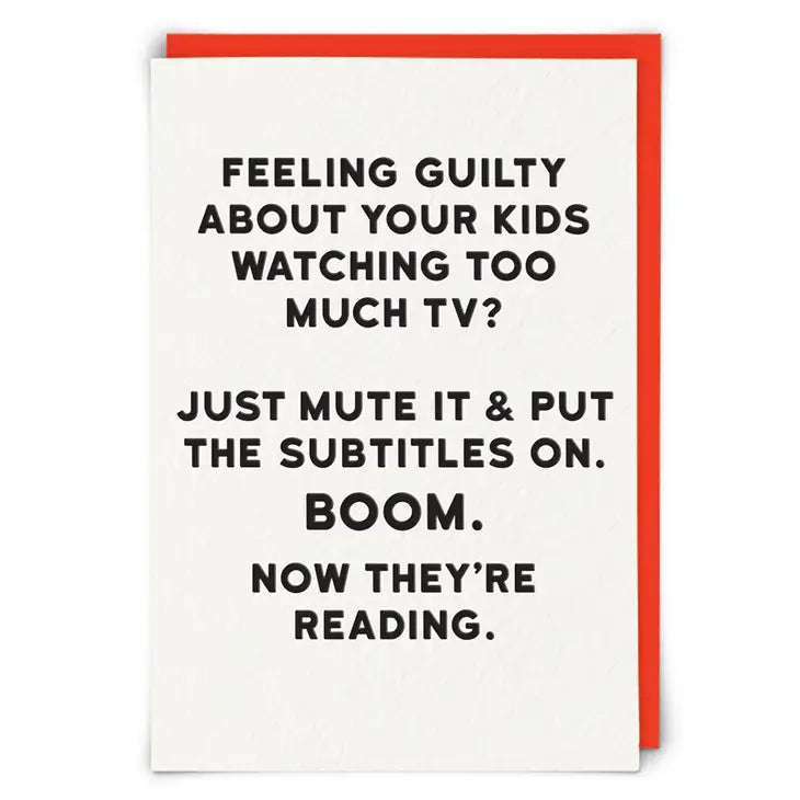 Subtitles Greeting Card