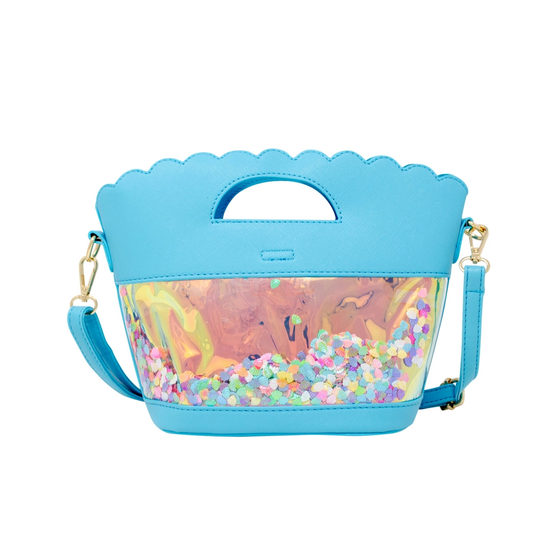 Blue Mermaid Confetti Tote Bag