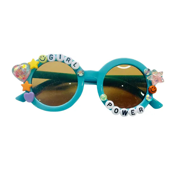 Turquoise Girl Power Sunglasses