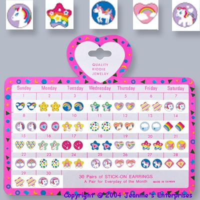 Stick On Earrings Unicorn