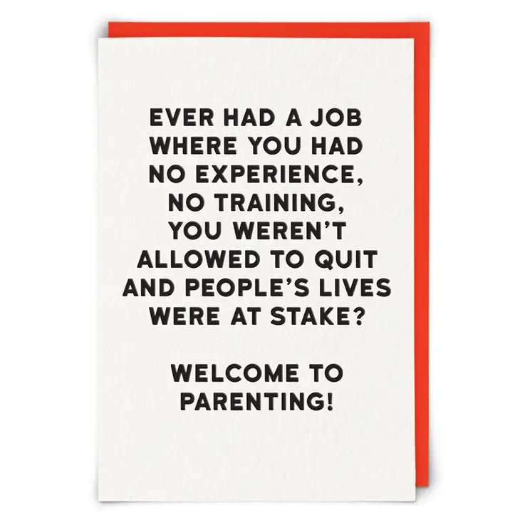Welcome To Parenting Card