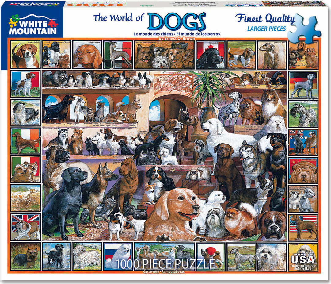 World of Dogs - 1000 Piece - White Mountain Puzzles