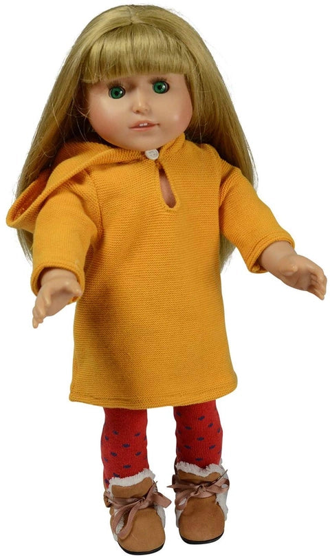 18In Doll Yellow Hoodie W/Boots