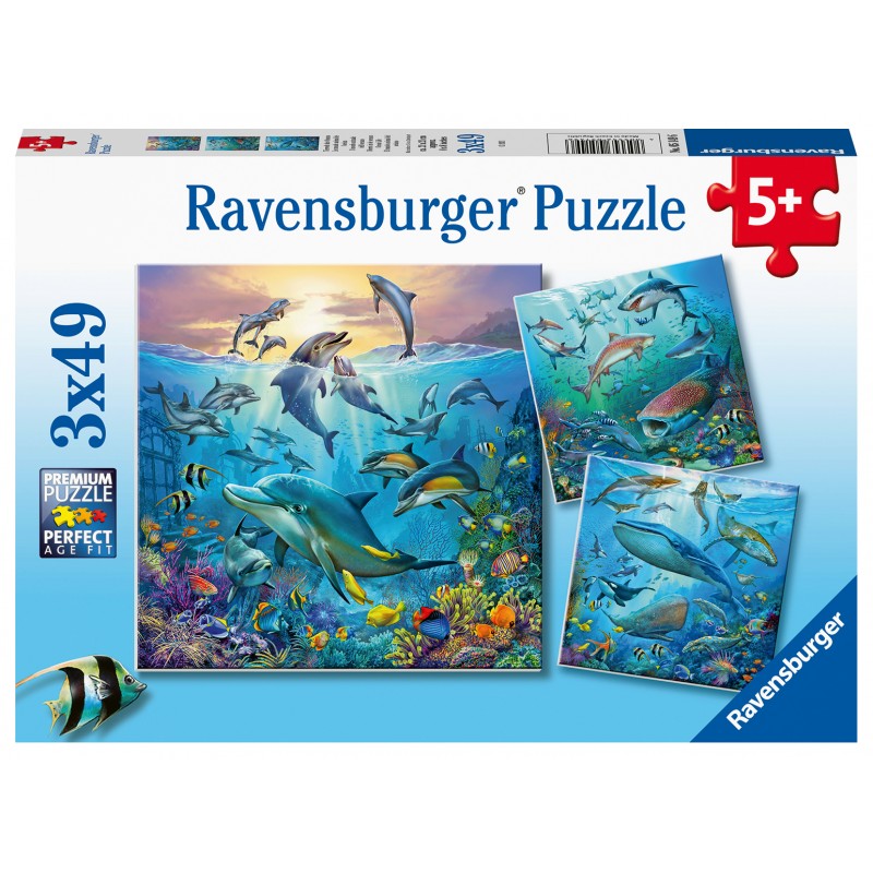 Ocean Life 3 x 49PC Puzzles