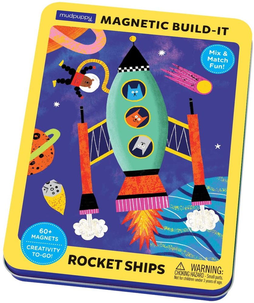 Rocket Ship Magnetic Tin