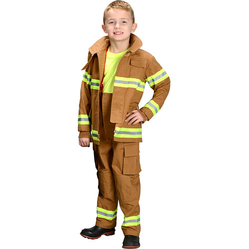Jr. Fire Fighter Suit, Size 6/ 8 (tan)