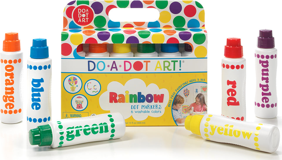 Dot-Art Markers 6-pk Rainbow [Washable]