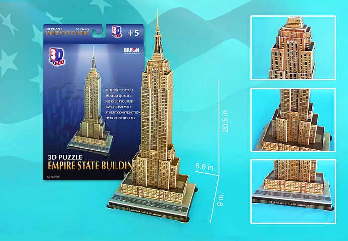 Empire State Building 3D Puzzle 55 Pieces