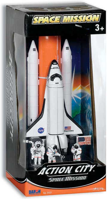 Space Shuttle Full Stack W/Astronauts