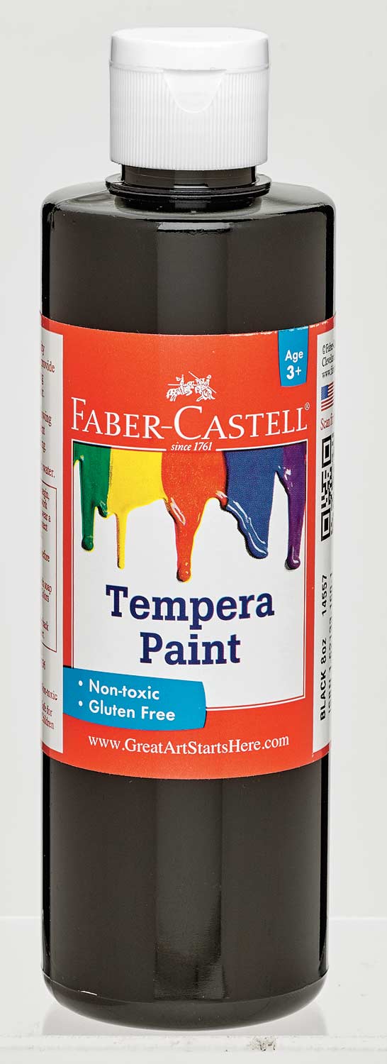 Black Tempera Paint (8 oz bottles)