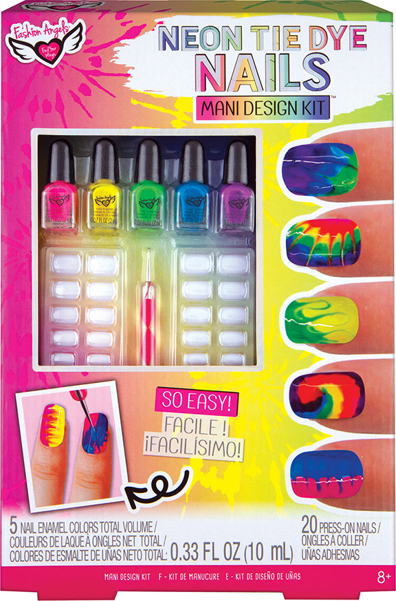 Neon Tie Dye Nails - Mani Deisgn Kit