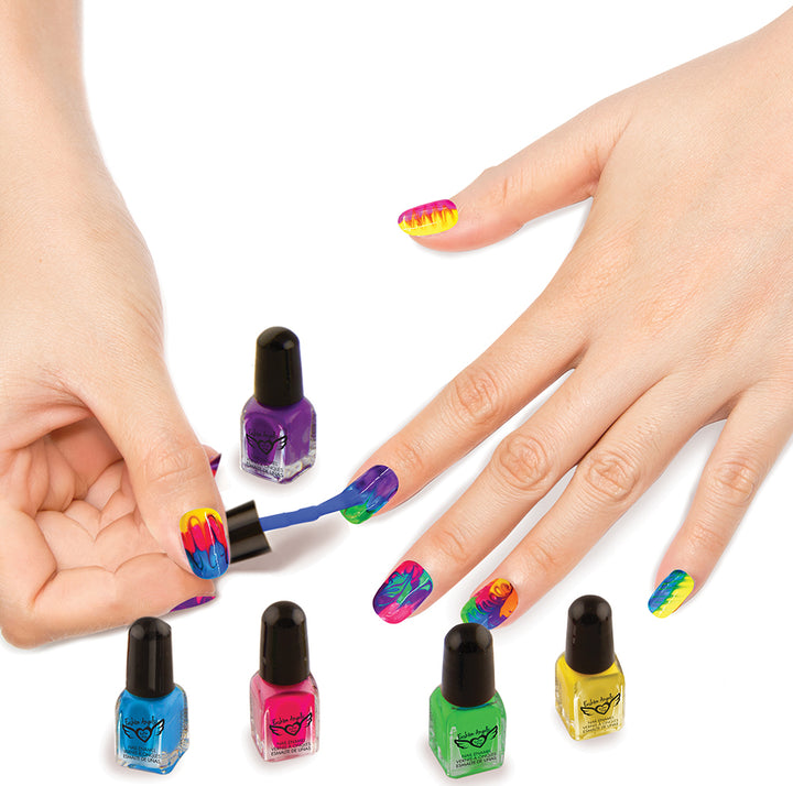Neon Tie Dye Nails - Mani Deisgn Kit