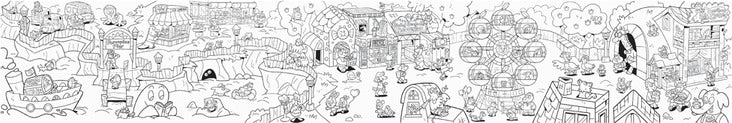 Picturesque Panorama Coloring Book - Seaside Animal Town