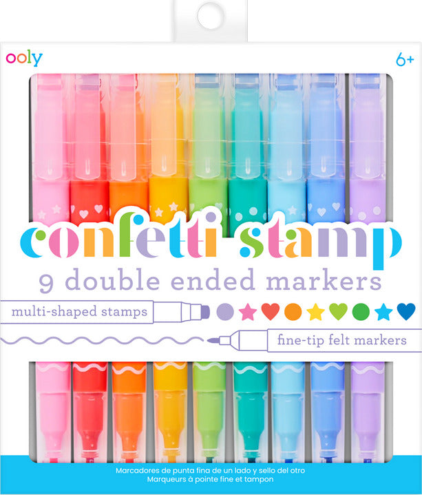 Confetti Stamp Double-Ended Markers