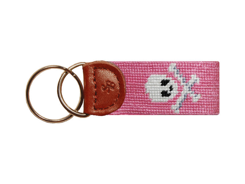 Key Fob Jolly Roger on Pink