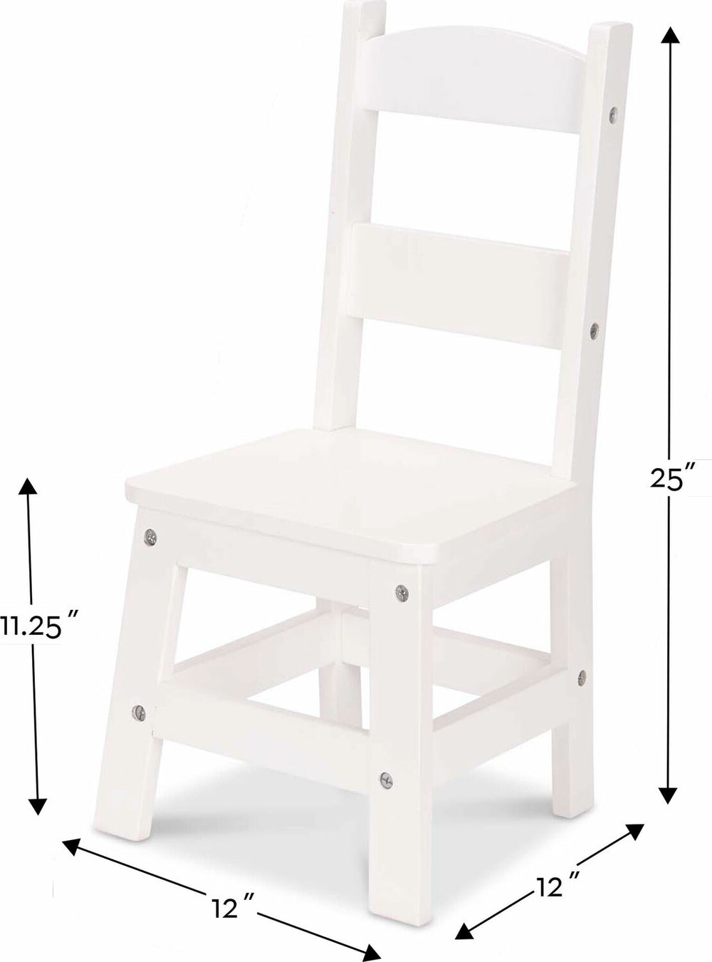Wooden Chair Pair  - White
