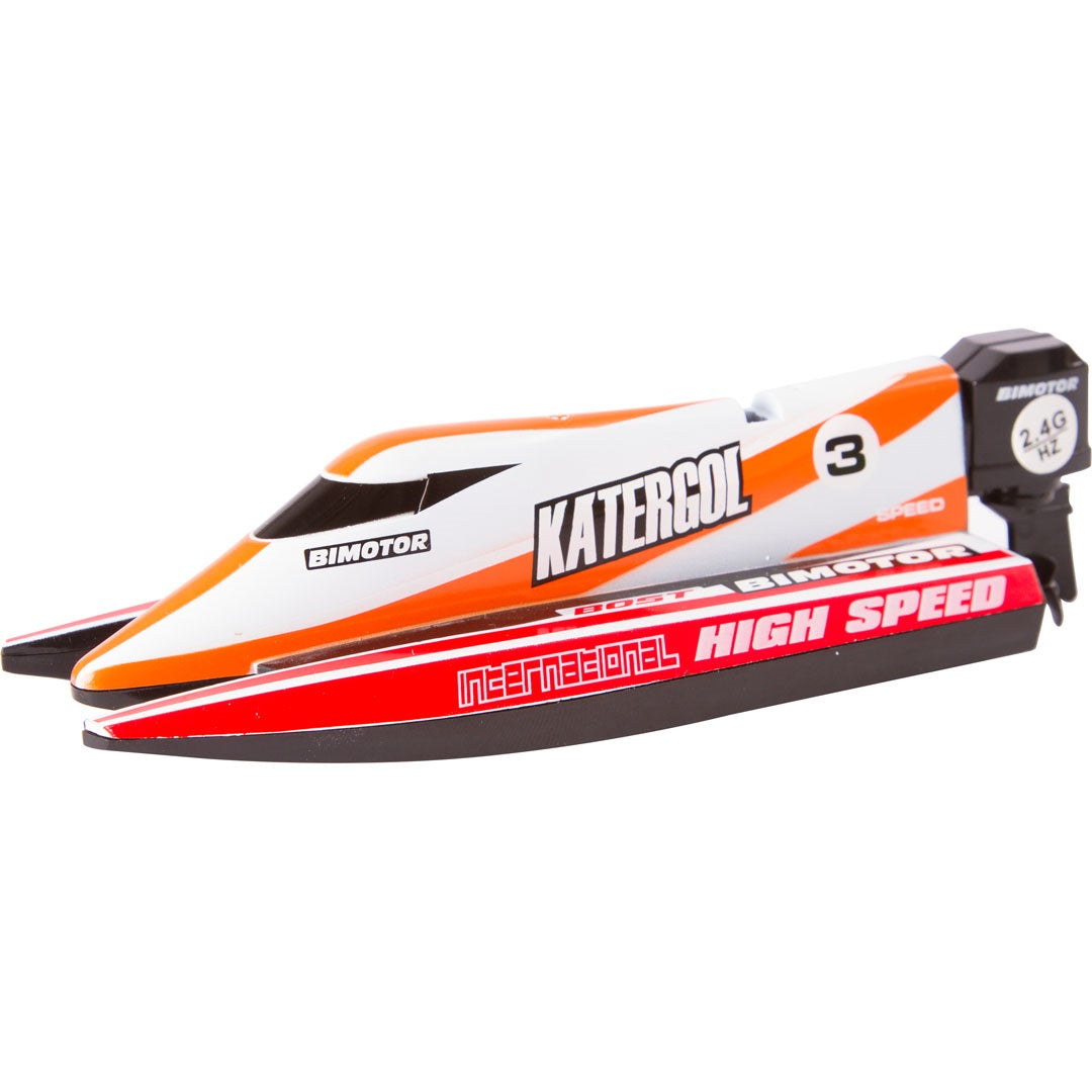 Mini RC Race Boat Red/Orange