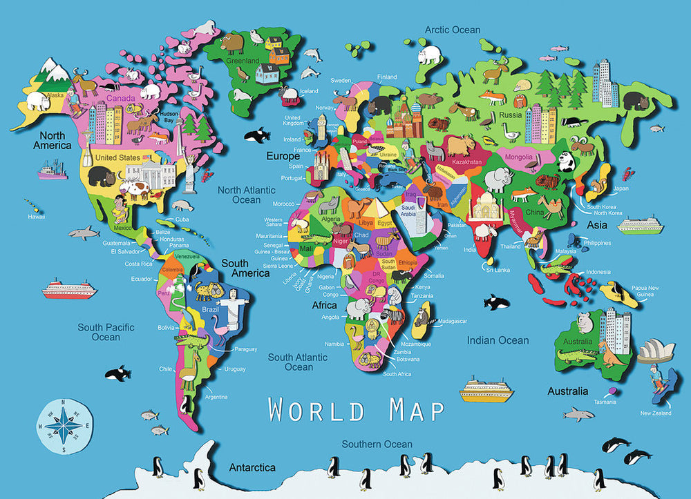 World Map 60PC