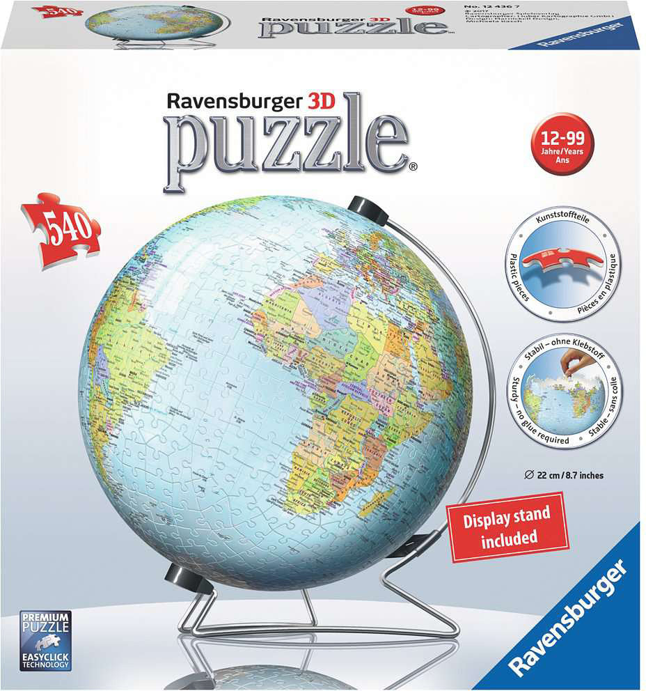The Earth Globe 3D 540 PC Puzzle – Stevenson's Toys & Games