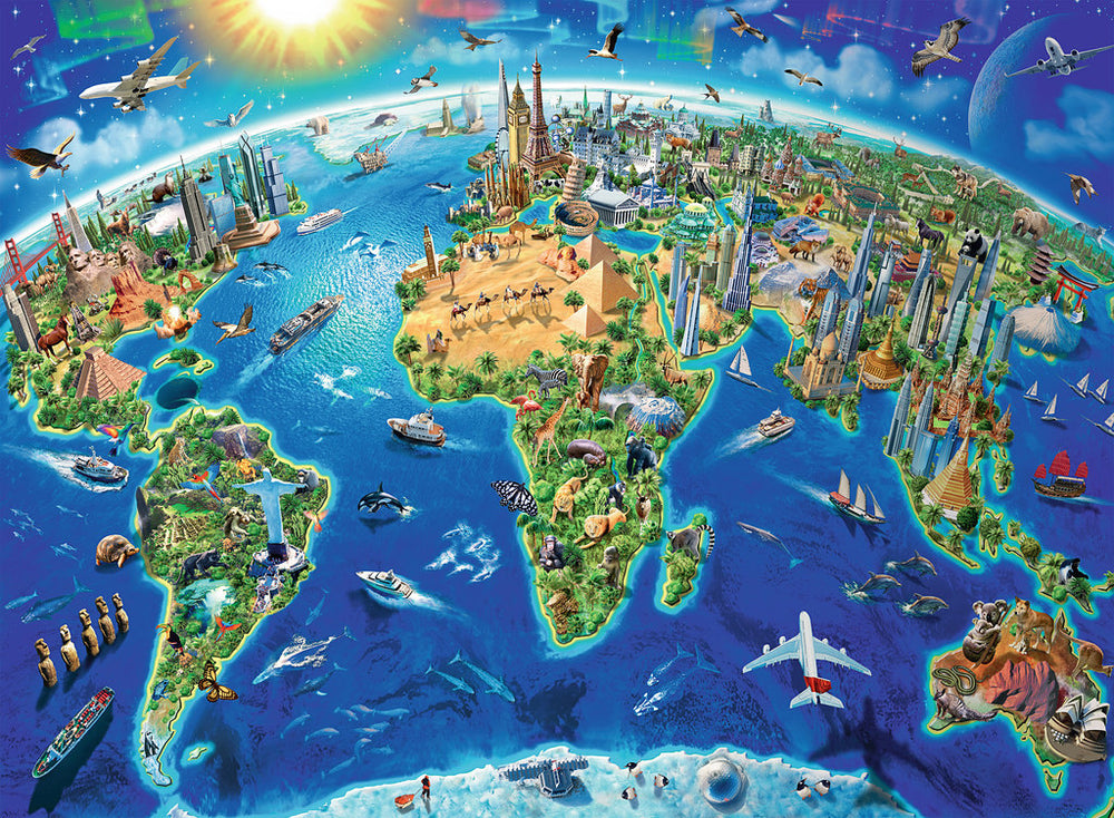 World Landmarks Map 300 PC Puzzle