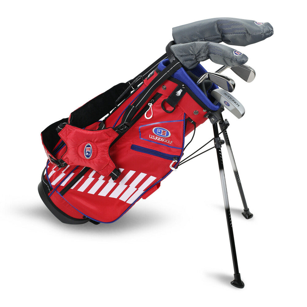Golf Set 6 clubs w/bag RED/WHT/BLUE LH 48-51