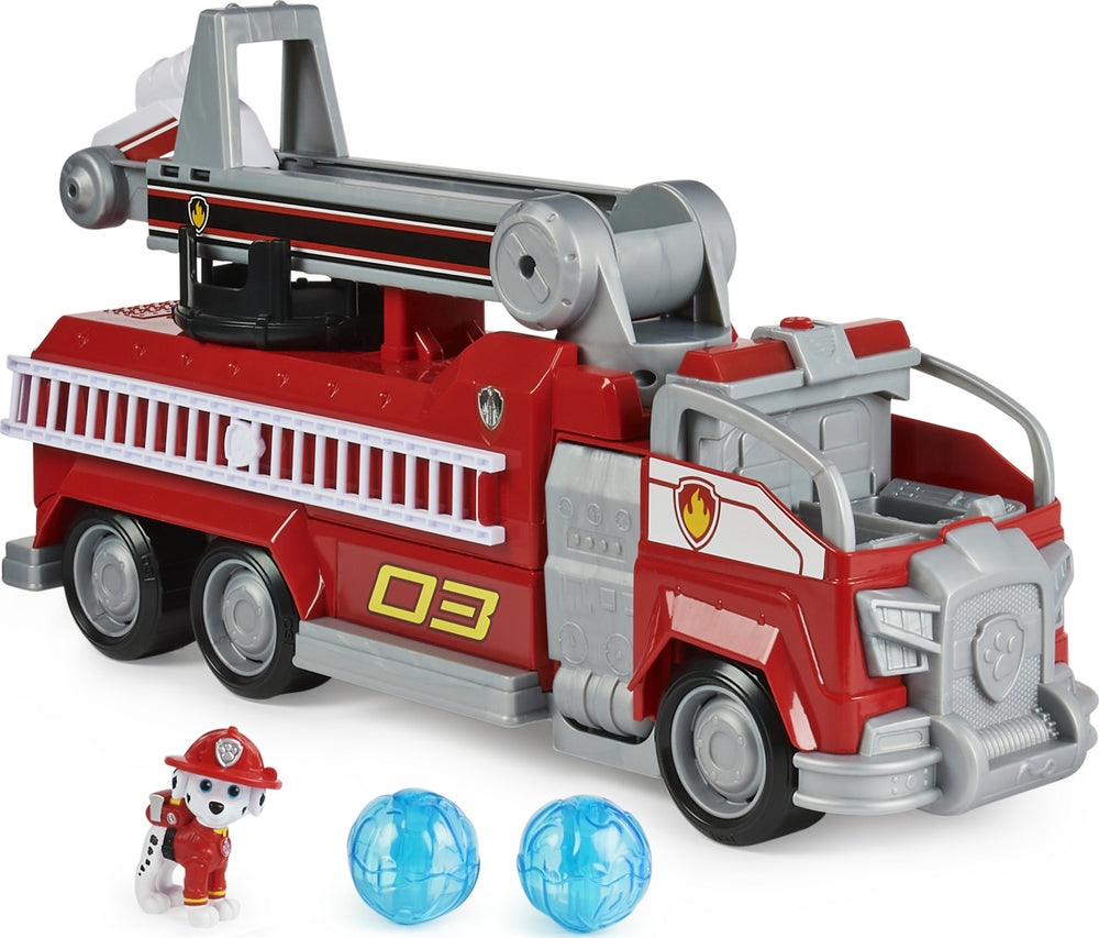 PAW Patrol Marshall’s Transforming Movie City Fire Truck with Extending Ladder