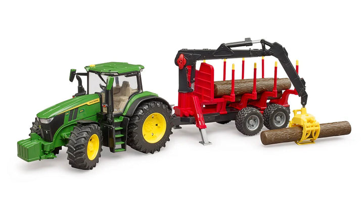 John Deere Tractor With Log Trailer