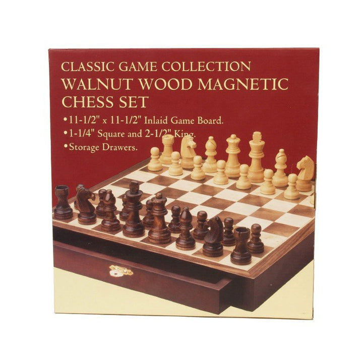 12In Magnetic Chess Walnut No Fold
