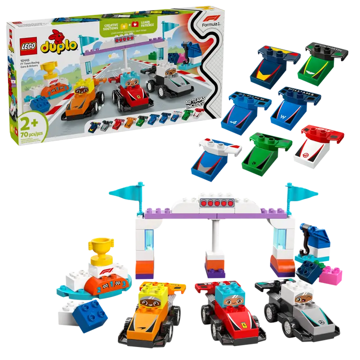 LEGO® Duplo F1 Team Race Cars & Drivers