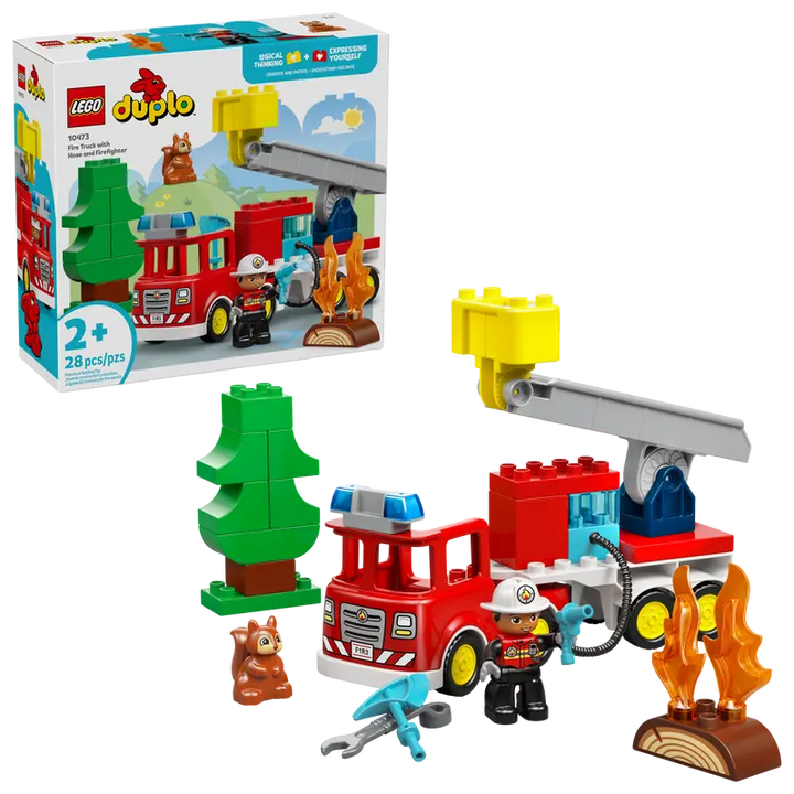 LEGO® Duplo Fire Truck with Hose and Firefighter