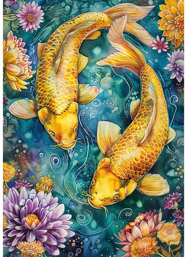 Two Golden Carp 500