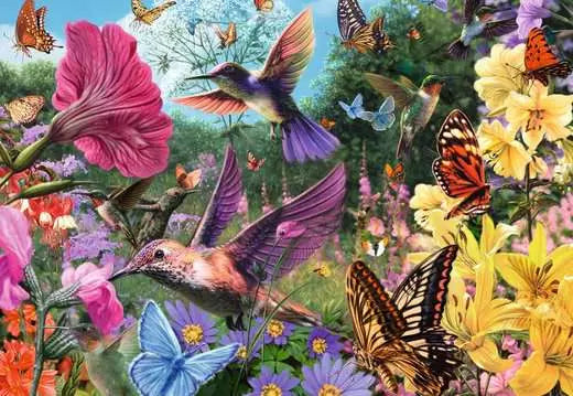 Hummingbirds & Butterflies 200 Pc