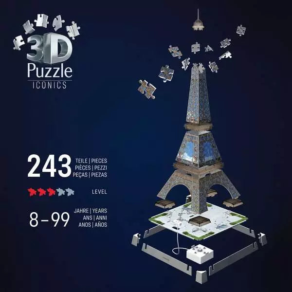 Iconics 3D Eiffel Tower Night 216pc
