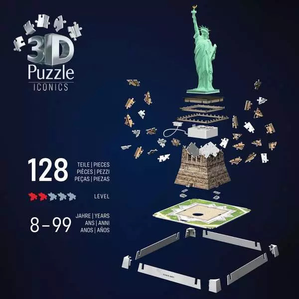 Iconics 3D Statue Of Liberty Night 108pc
