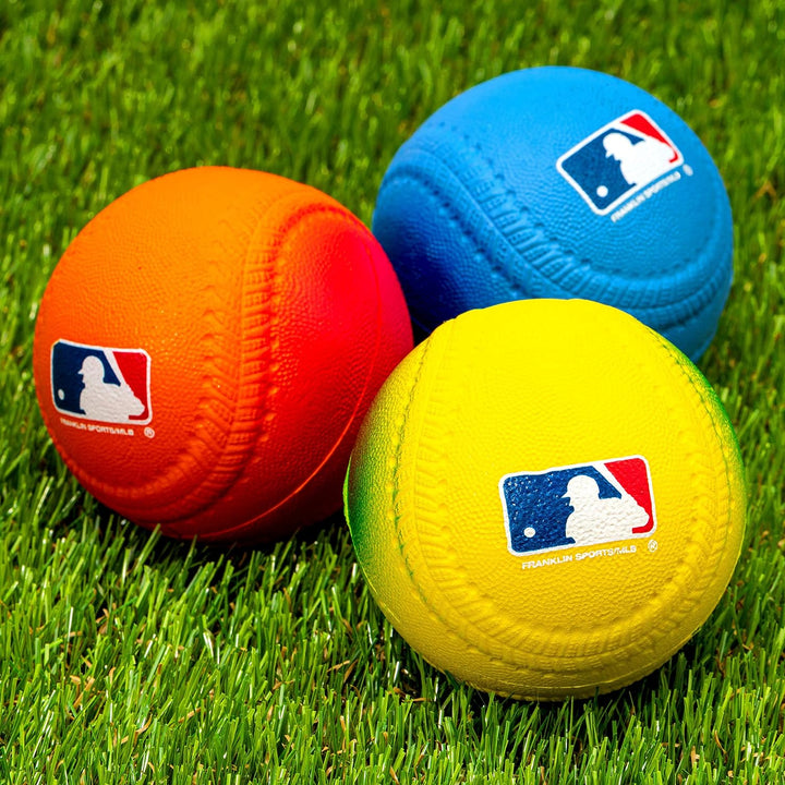 MLB 70Mm Foam Baseball 3Pk (Assorted Colors)